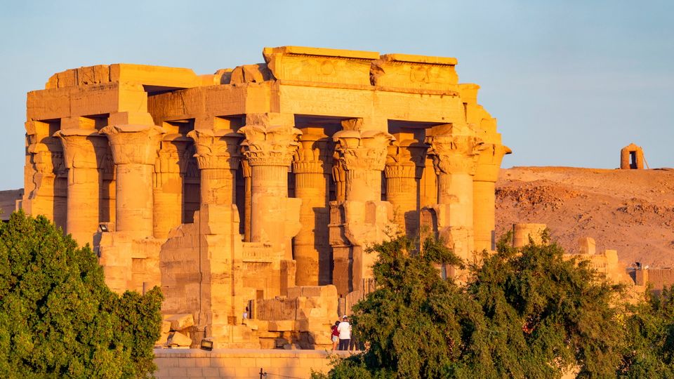 Kom Ombo während goldener Stunde