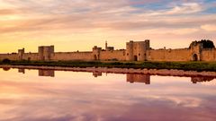 Stadt Aigues-Mortes in der Camargue-Region, Frankreich