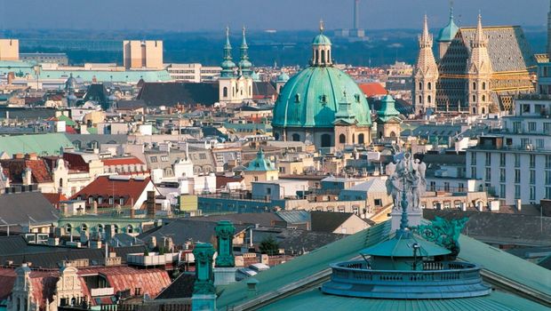Blick auf Wien vom Burgtheater