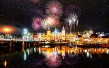 Silvesterfeuerwerk über Amsterdam
