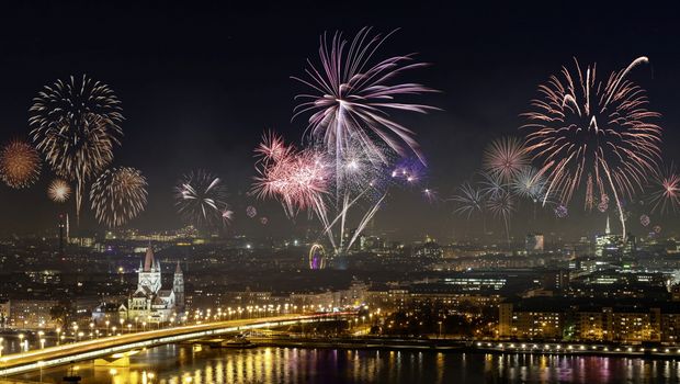 Feuerwerk über Wien