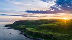 Sonnenuntergang Isle of Mull, Galgary Beach