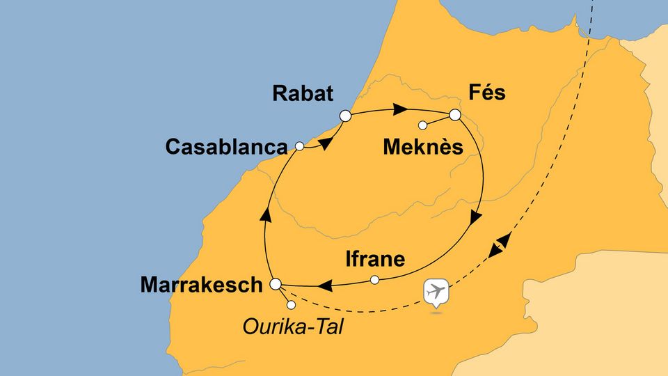 Ihre Reiseroute