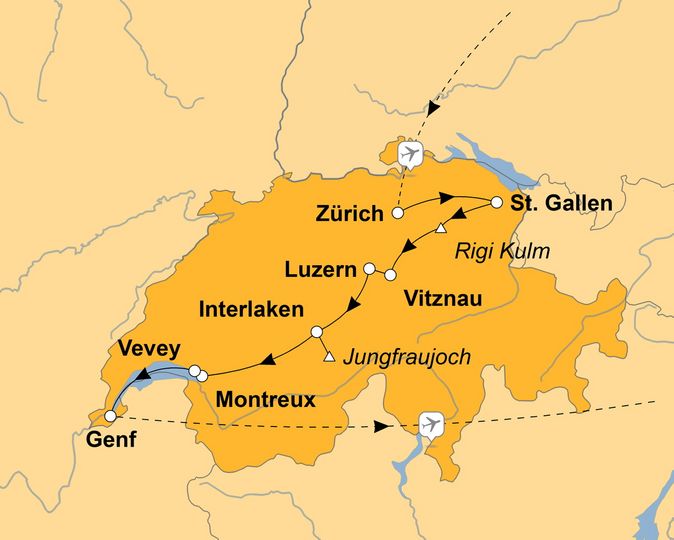 Ihre Reiseroute