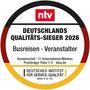 Qualitätssiegel: Ausgezeichnet! sz-Reisen ist Qualitätssieger in der Kategorie Busreisen